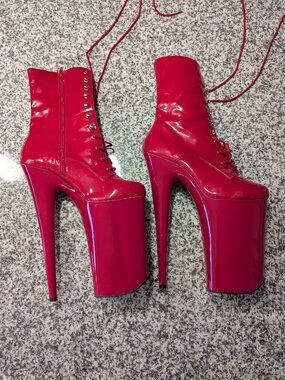 W11 Pleaser Women's Red and Burgundy Footwear